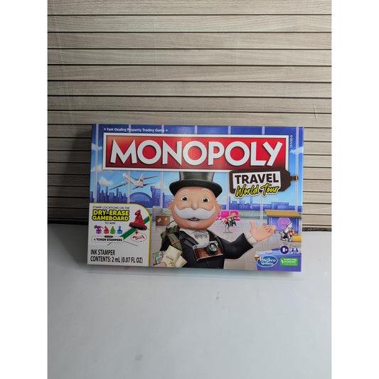 Monopoly Travel World Tour Board Game Hasbro Gaming Parker Brothers New