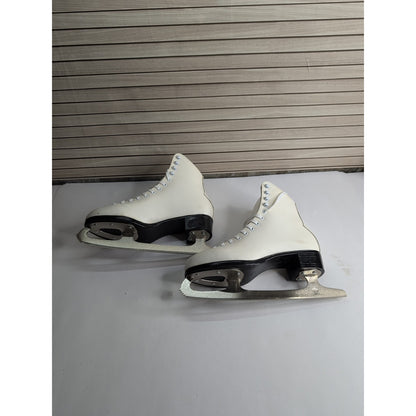 Vntg CCM USA Pastime Leather Steel Arch Figure Ice Skates Womens Size 7 in Box