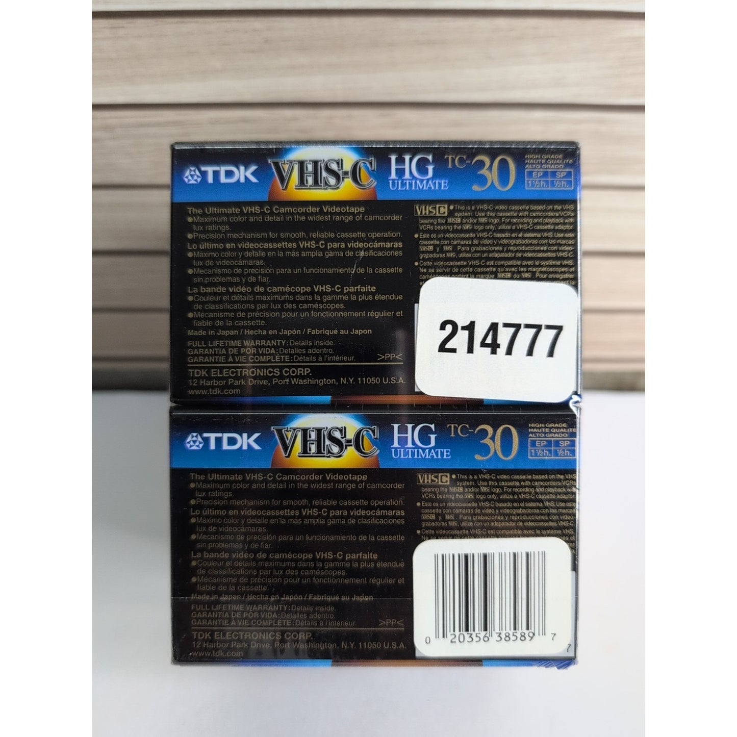 TDK HG Ultimate VHS-C TC-30 Camcorder Video Tape - Pack of 6