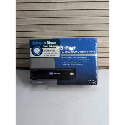 Cisco SD2005 5-Port 10/100/1000 Gigabit Switch - Brand New, Factory sealed