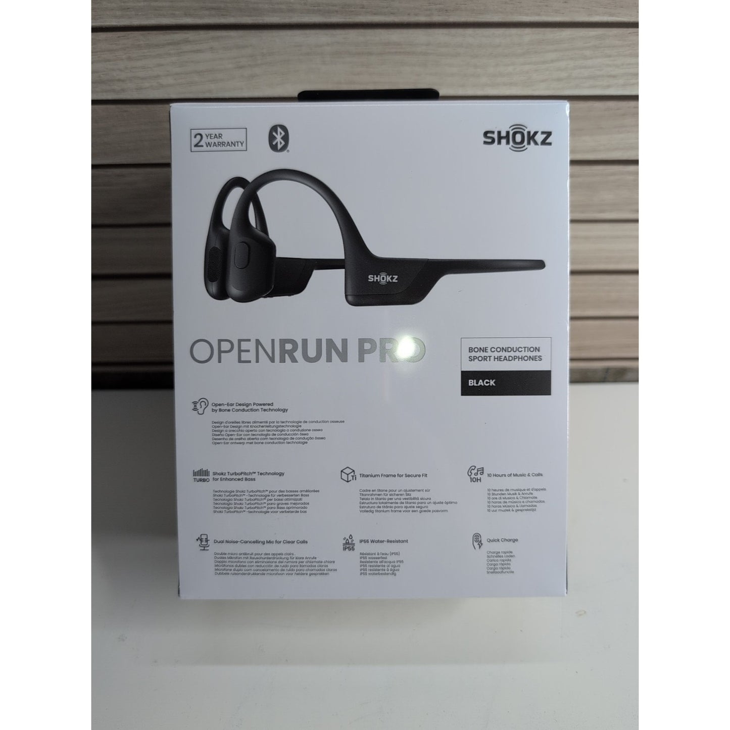 Shokz OpenRun Pro Bone Conduction Open-Ear Sport Headphones Black