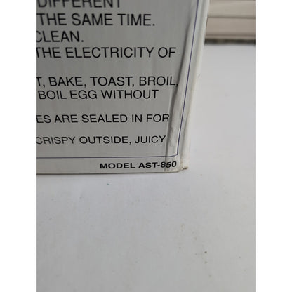 Vintage Aroma Aeromatic Oven AST-850 Turbo W/ Accessories New in Box Fryer Grill