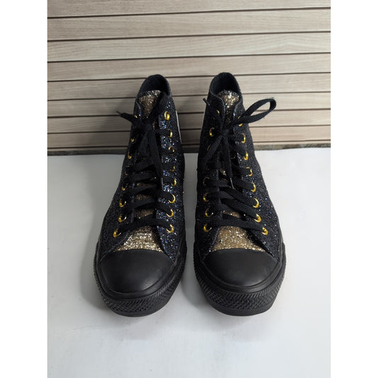 Converse Chuck Taylor All Star Men Lift Platform HI GLITTER Black, Size 9
