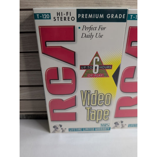 NEW SEALED - 4 - RCA T-120H VHS Hi-Fi Stereo Blank Cassette Tapes Standard Grade