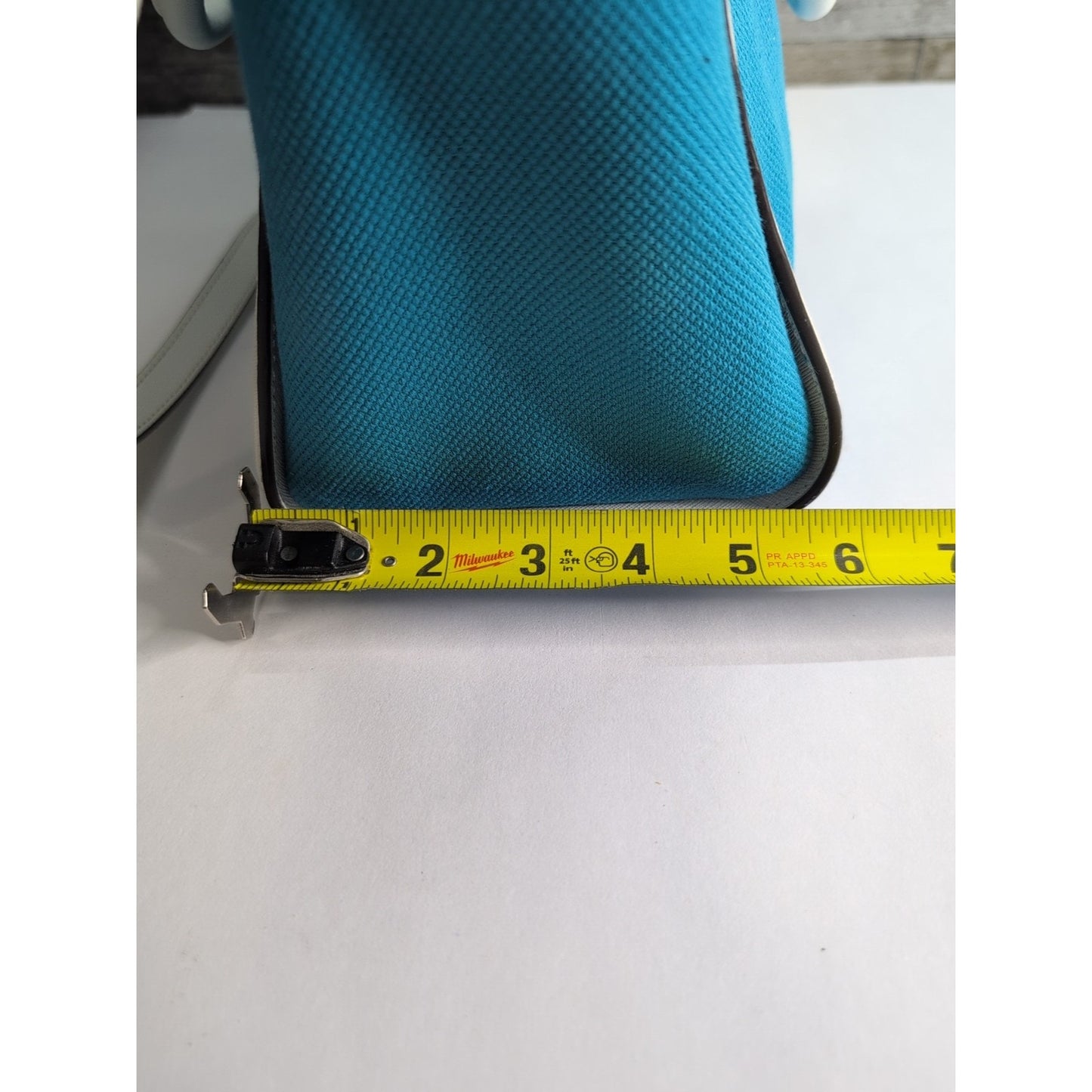 MICHAEL KORS Selma Large Top Zip Summer Blue Canvas/Leather Satchel Bag *CLEAN*