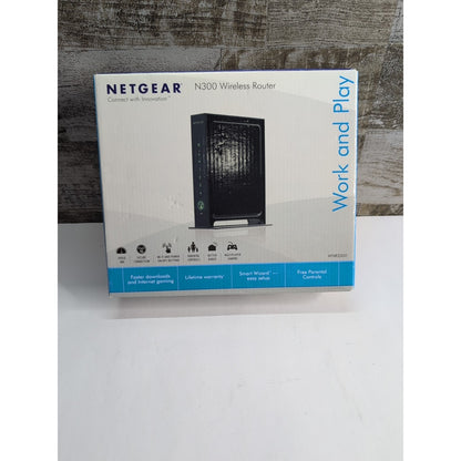 Netgear N300 300 Mbps 4-Port 10/100 Wireless N Router WNR2000-100NAS, New In Box