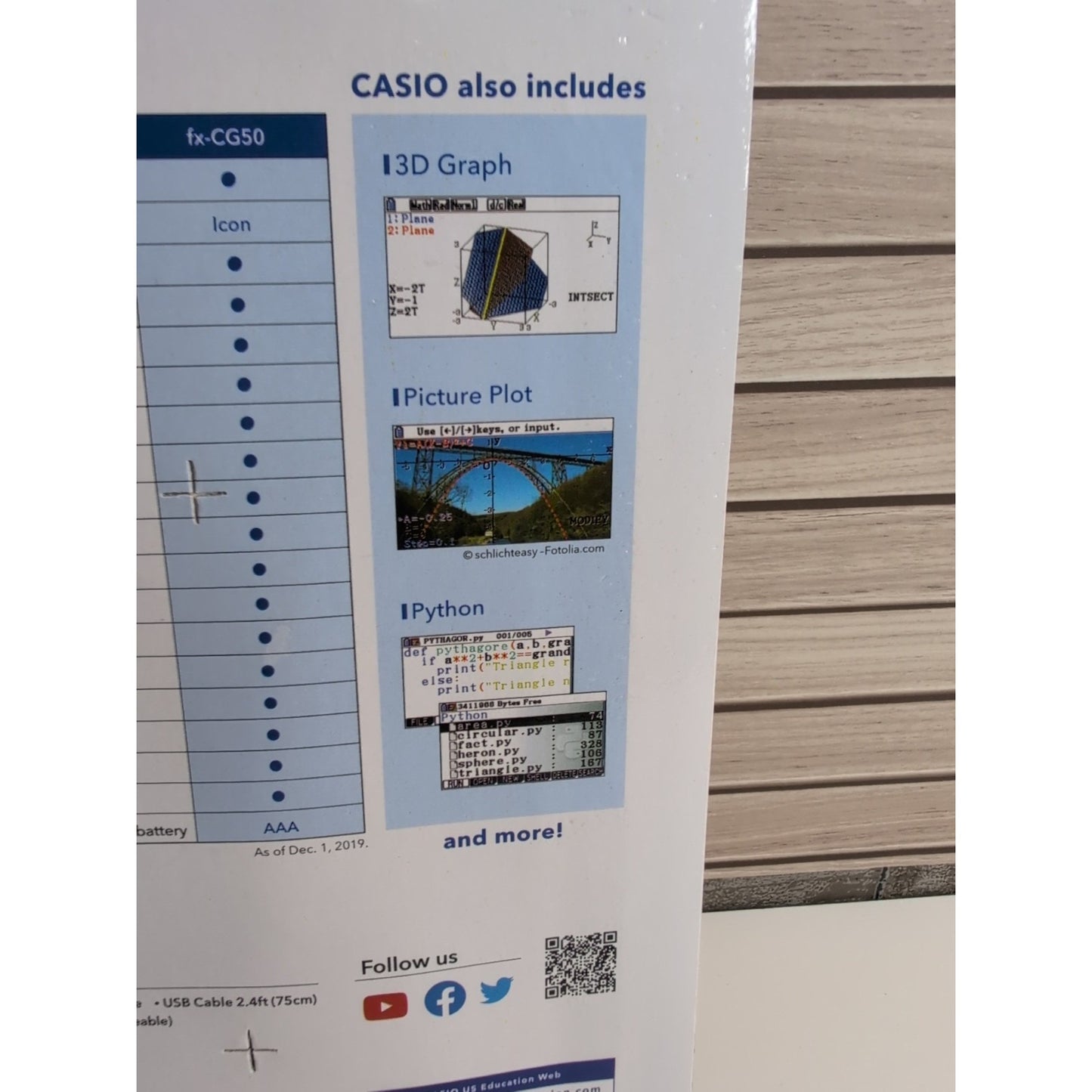 Casio FX-CG50 Graphing Calculator (fx-cg50-l-ih) (fxcg50lih)