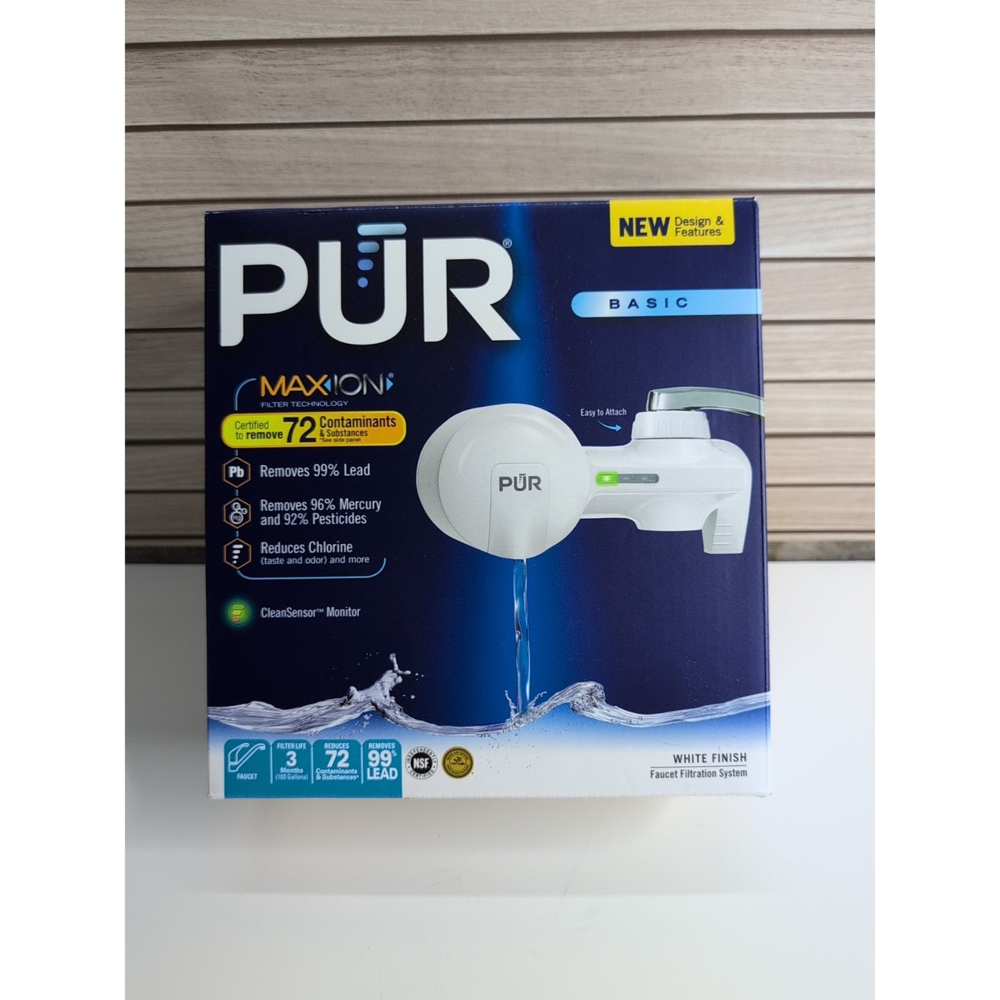 PUR MAX•ION Removes 99% Lead Reduces Chlorine PFM150W White Faucet Filter