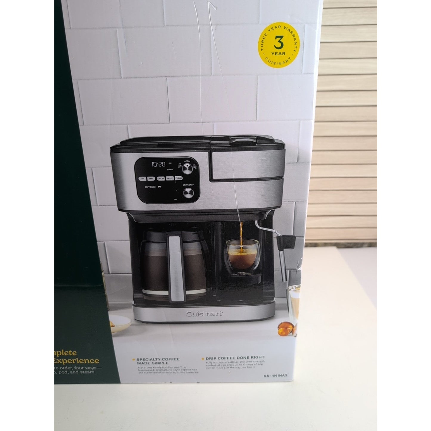 Cuisinart Coffee Center BaristaBar 4-in-1 Coffee & Espresso Maker | SS-4N1NAS