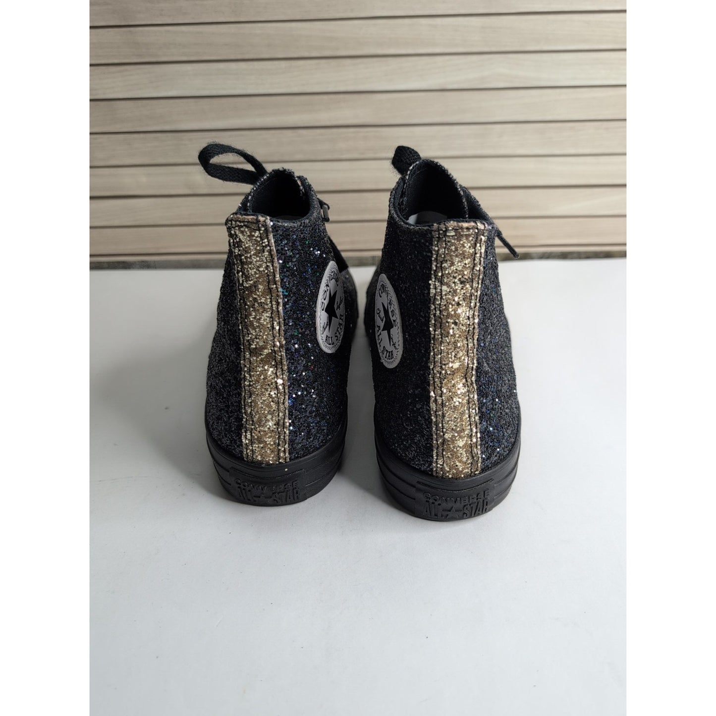 Converse Chuck Taylor All Star Men Lift Platform HI GLITTER Black, Size 9