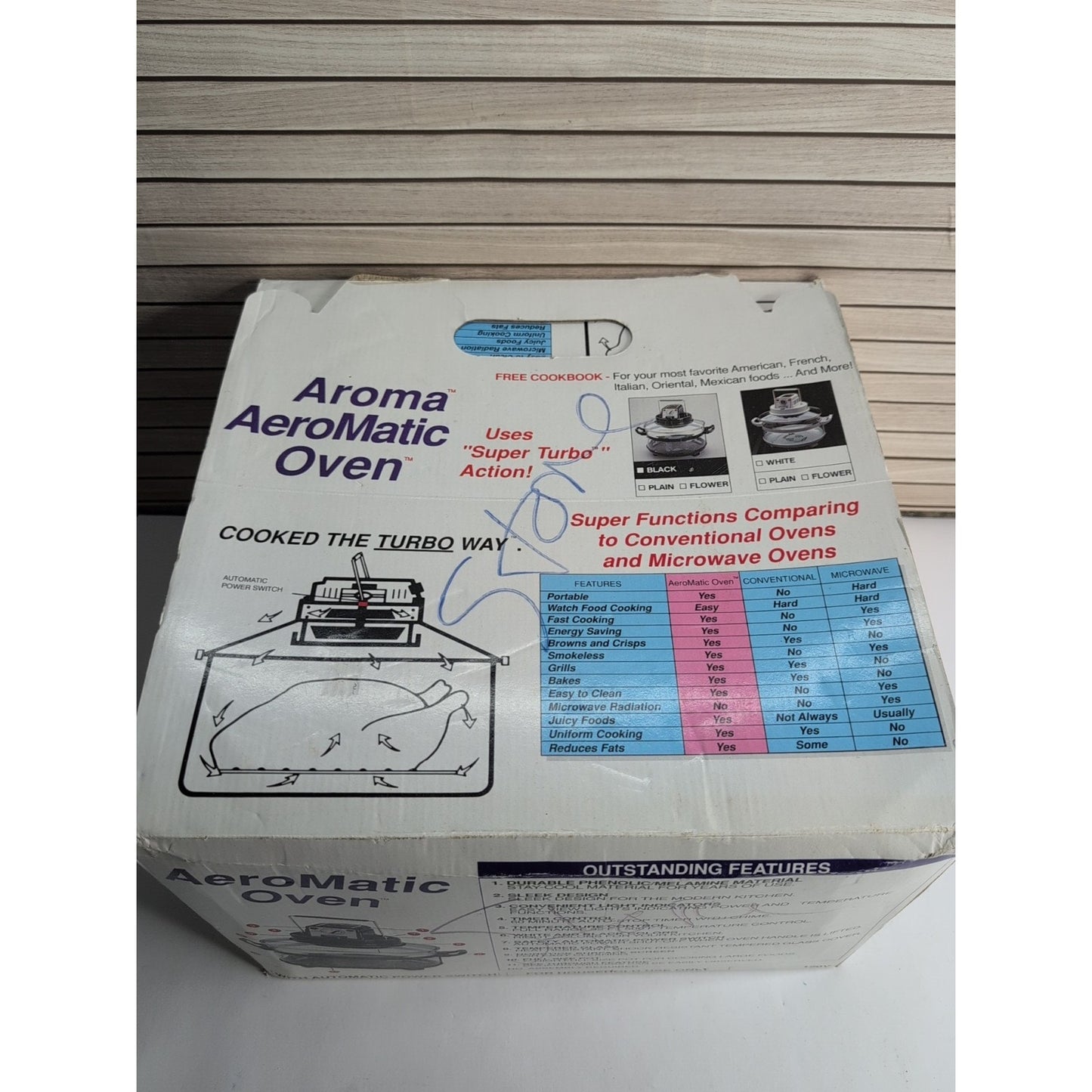 Vintage Aroma Aeromatic Oven AST-850 Turbo W/ Accessories New in Box Fryer Grill