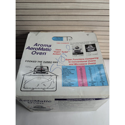 Vintage Aroma Aeromatic Oven AST-850 Turbo W/ Accessories New in Box Fryer Grill