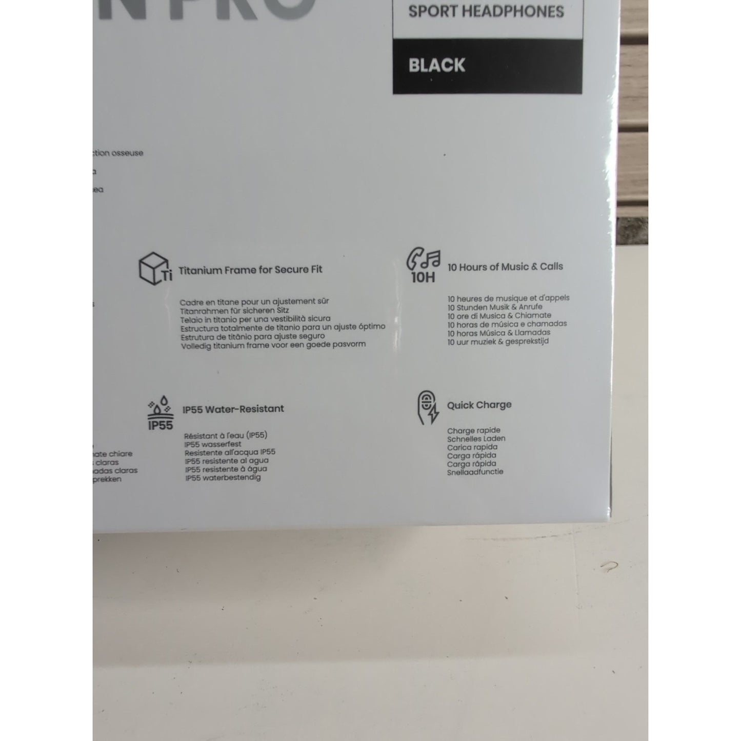 Shokz OpenRun Pro Bone Conduction Open-Ear Sport Headphones Black