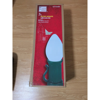 BRAND NEW UNOPENED HOME ACCENTS CHRISTMAS DECORATED 3FT LED WHITE JUMBO BULB