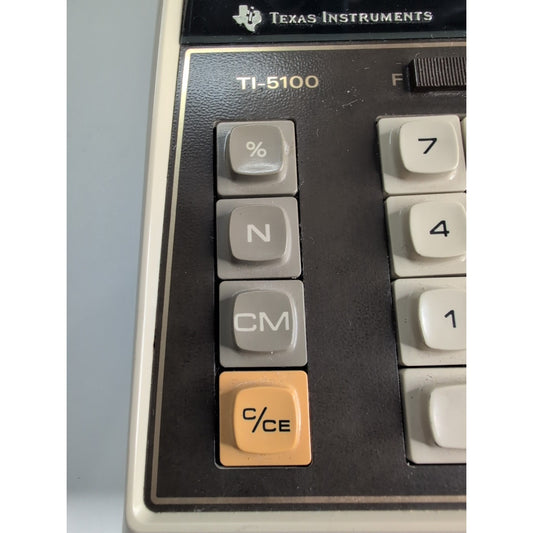 Vtg Texas Instruments Electronic Desktop Calculator TI-5100 + AC Adapter