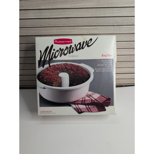Vintage Rubbermaid Microwave Ring Pan & Oven Safe 2 Quart Nonstick