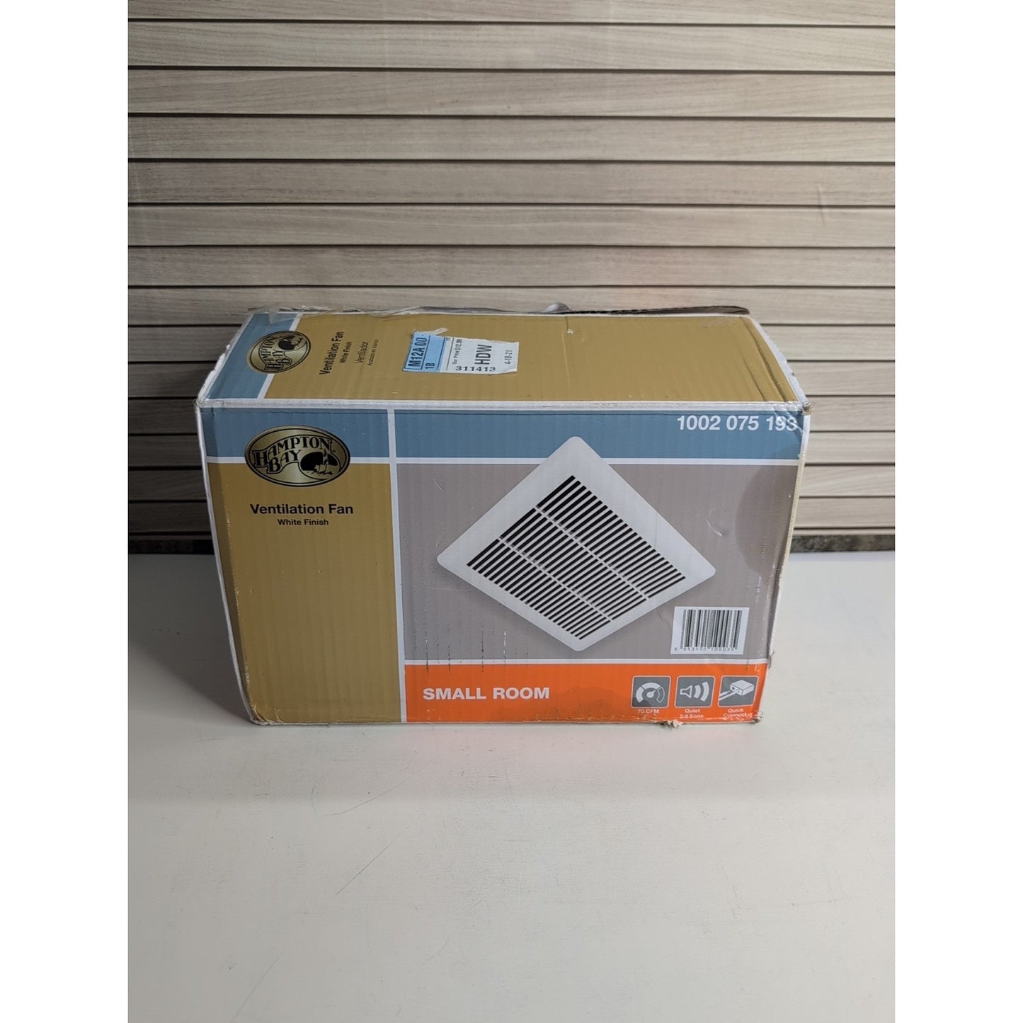 New Never Installed Hampton Bay 1002075193 70 CFM Bathroom Ventilation Fan