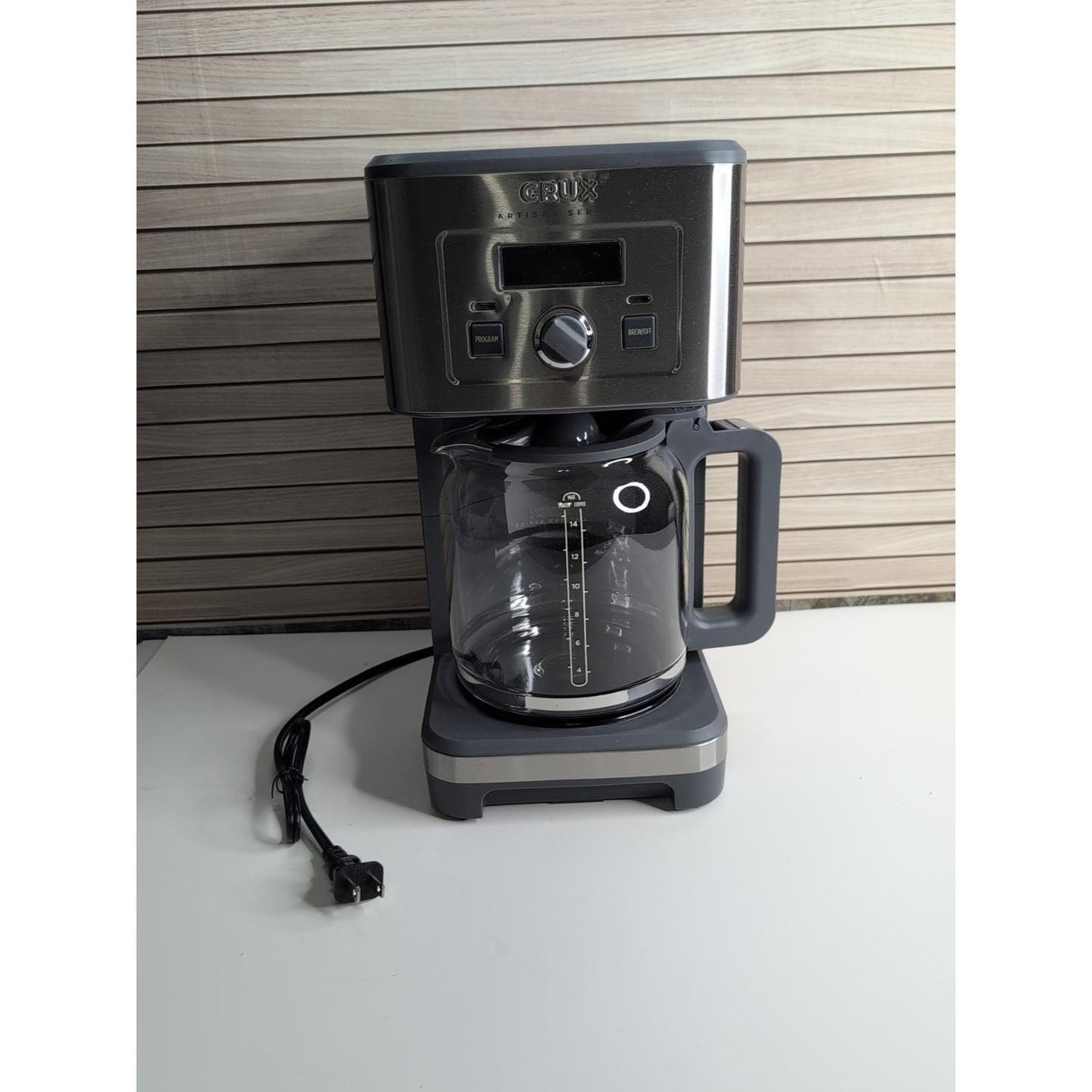CRUX Artisan Series 10-Cup Programmable Coffee Maker Model MD288T