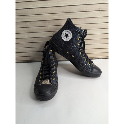 Converse Chuck Taylor All Star Men Lift Platform HI GLITTER Black, Size 9