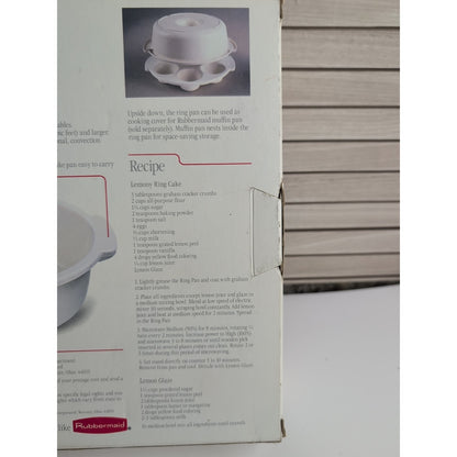 Vintage Rubbermaid Microwave Ring Pan & Oven Safe 2 Quart Nonstick