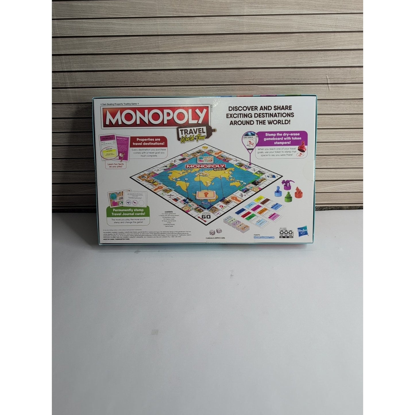 Monopoly Travel World Tour Board Game Hasbro Gaming Parker Brothers New