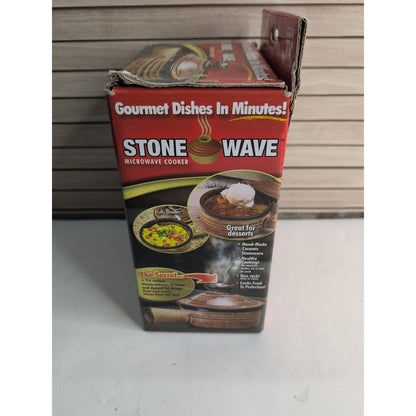 TeleBrands Stone Wave Microwave Cooker Gourmet Dishes in Minutes, New in Box