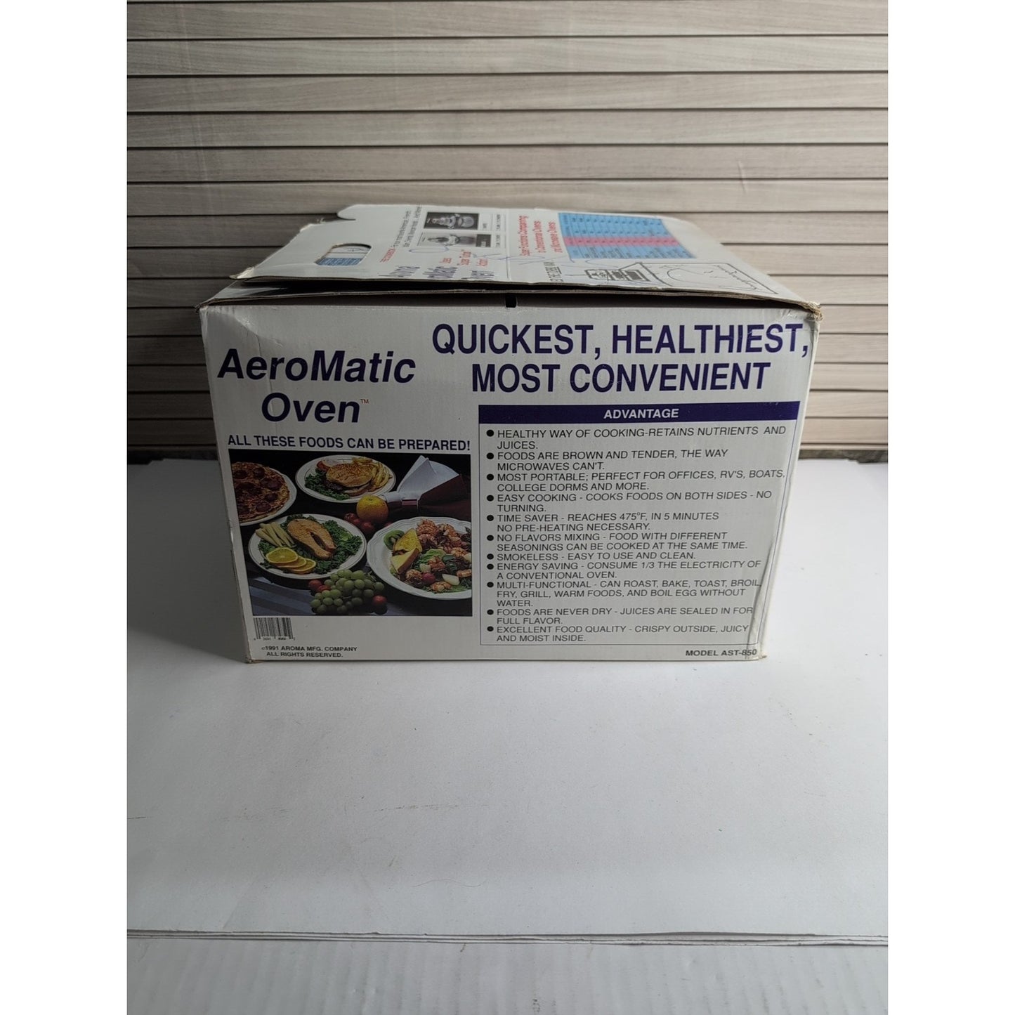 Vintage Aroma Aeromatic Oven AST-850 Turbo W/ Accessories New in Box Fryer Grill