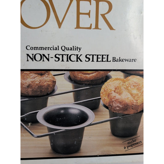 Vintage Popover Pan ROSHCO BAKERS ADVANTAGE Commercial Weight Bakeware 6 Cup